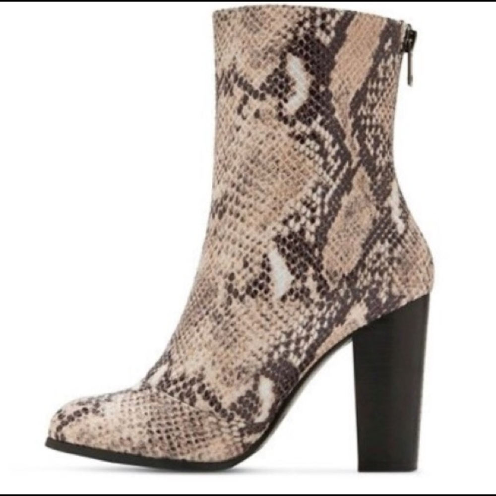 A + Ashlin Snakeskin Booties, New w/ tags